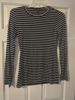 Halogen Striped Long Sleeve Top Size M